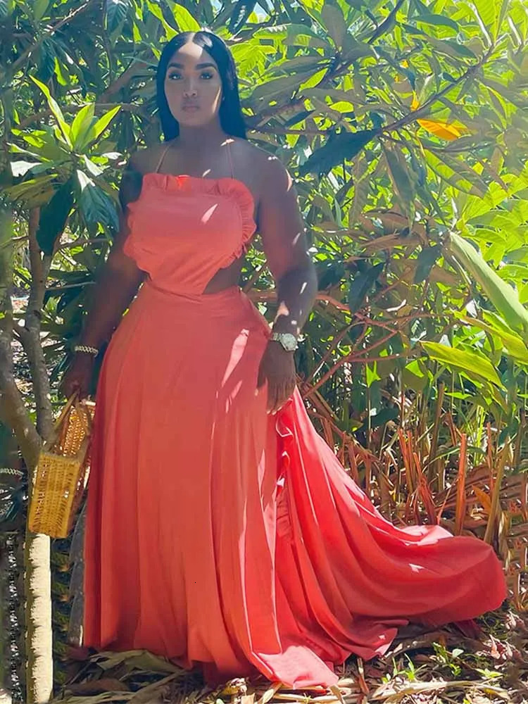 Women's Knits Tees Long Maxi Dress for Womens Elegance Streetwear Backless Dresses Sexy Halter Boho Beach Wholesale Bulk Drop 231128