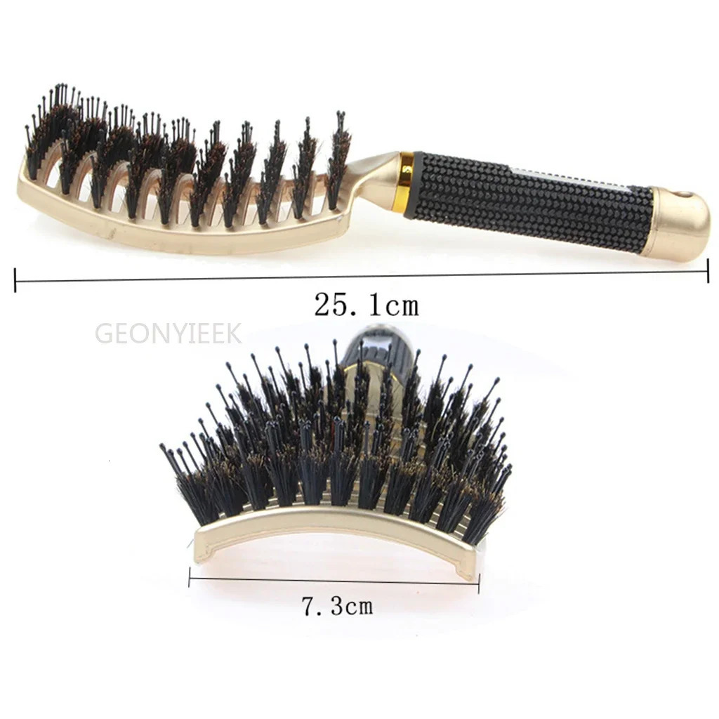 Hair Scalp Massage Comb Bristle Nylon Hairbrush Wet Curly Detangle Anti-Static Hair Brush Professional Salon Hairdressing Style 231128