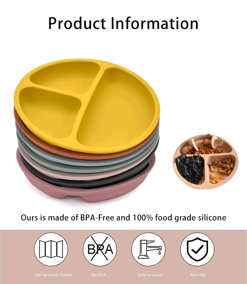 Cups Dishes Utensils Food Grade Silicone Dinnerware Set for Baby Feeding Dishes Sucker Plate Bowl Children Waterproof Bib Non-slip Tableware Set 23042
