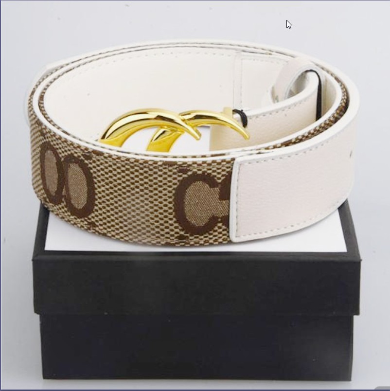 2023 Mens Womens Leather Belt 3.8CM Letter V Smooth Buckle Dress Windbreaker Decorative Simple Belt Classic Versatile