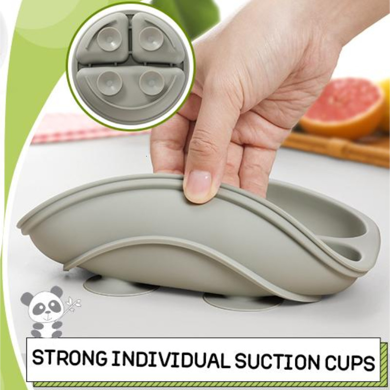 Cups Dishes Utensils Silicone Spoons Forks Bib Bowls Dish Cup Child Feeding Suction Kids Toddler Eating Tableware Dinnerware Non-slip Set 230428