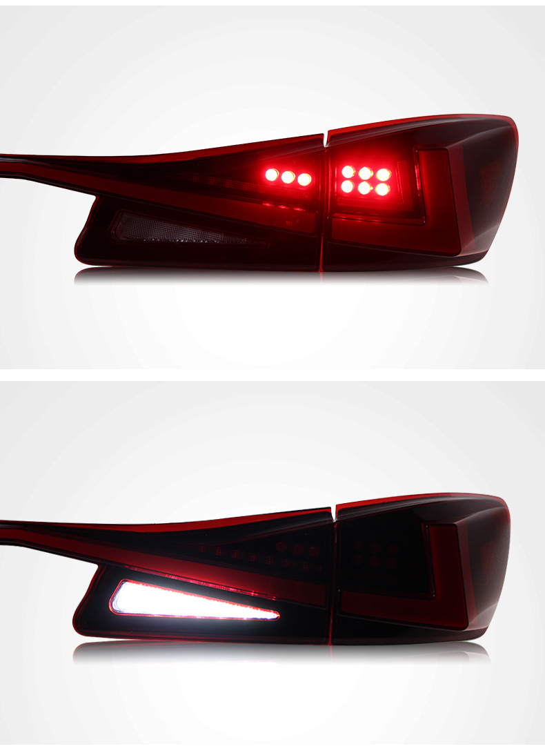 Full LED Tail Lights+Through Taillights for Lexus IS250 Upgrade IS300 Rear Lamp DRL Dynamic Signal Reverse