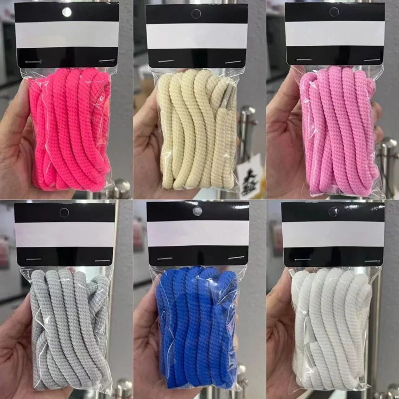 Shoe Parts Accessories Bold 1 cm thread Round Shoelaces Canvas White Shoes lace Men Fshion INS Casual Sports Skateboard Bread 231127