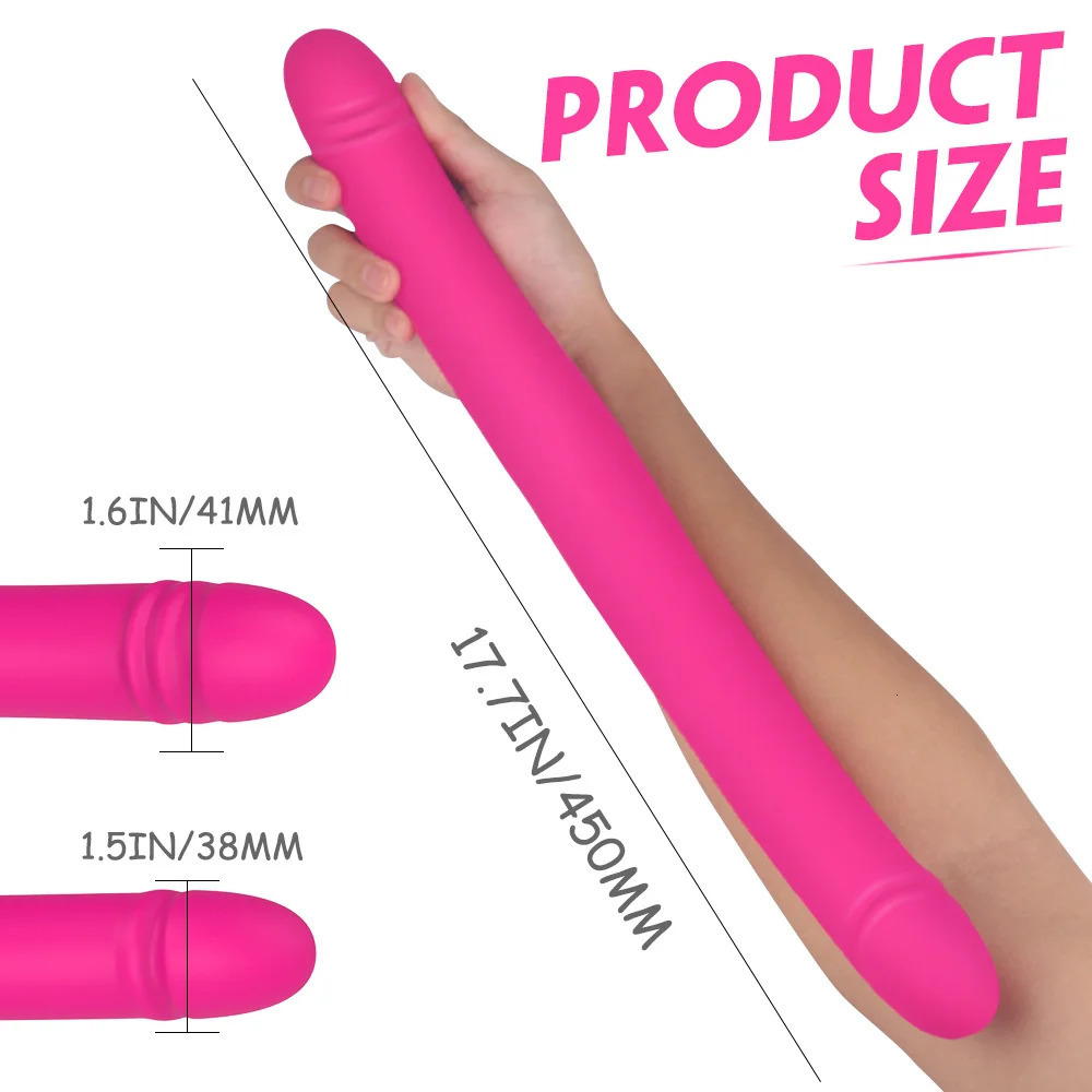 Vibrators Powerful Vibrators Strapless Strap-on Dildo - Realistic Silicone Dildo For Anal Vagina Stimulation Double Dong Adult Sex Toys 231116