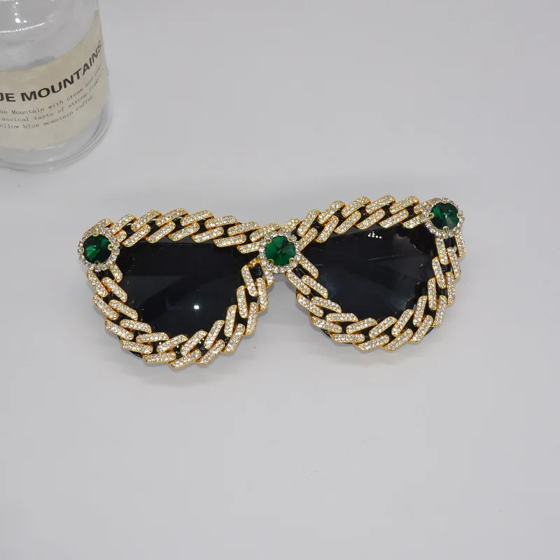 Sunglasses Frames Baroque Oval Women Crystals Sexy Girls Sun Glasses Shades for Party Halloween Xmas De Sol 231127