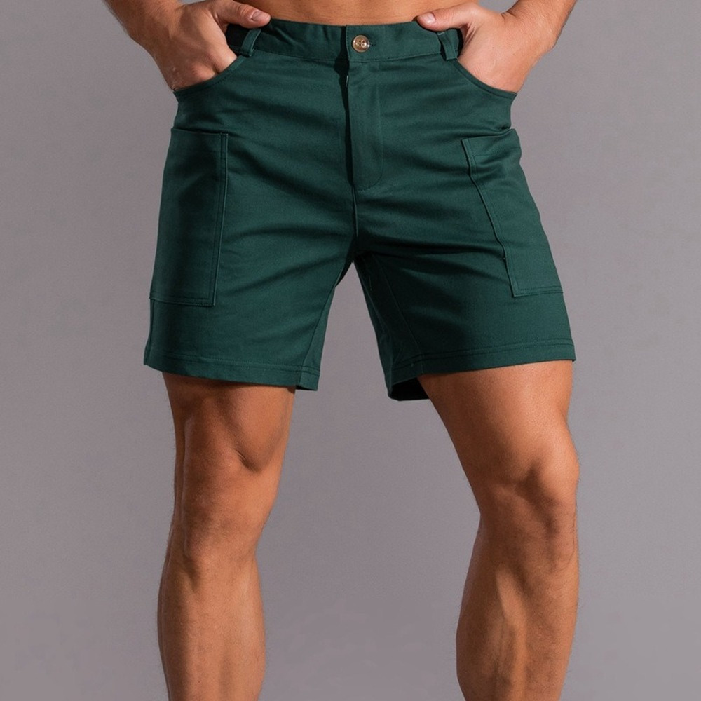 Men's Shorts White Shorts Men Bermuda Shorts Streetwear Pure Cotton Knee Length Casual Short Pants Work Trousers Summer Fashion Bottoms 230428