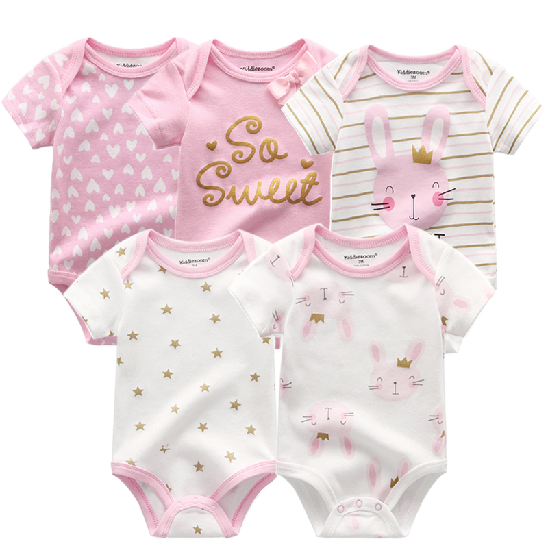 Rompers Baby Girls bodysuits short Sleeve cotton Bunny overalls infantis clothes born boys baby Roupas de bebe outfit clothing 230427