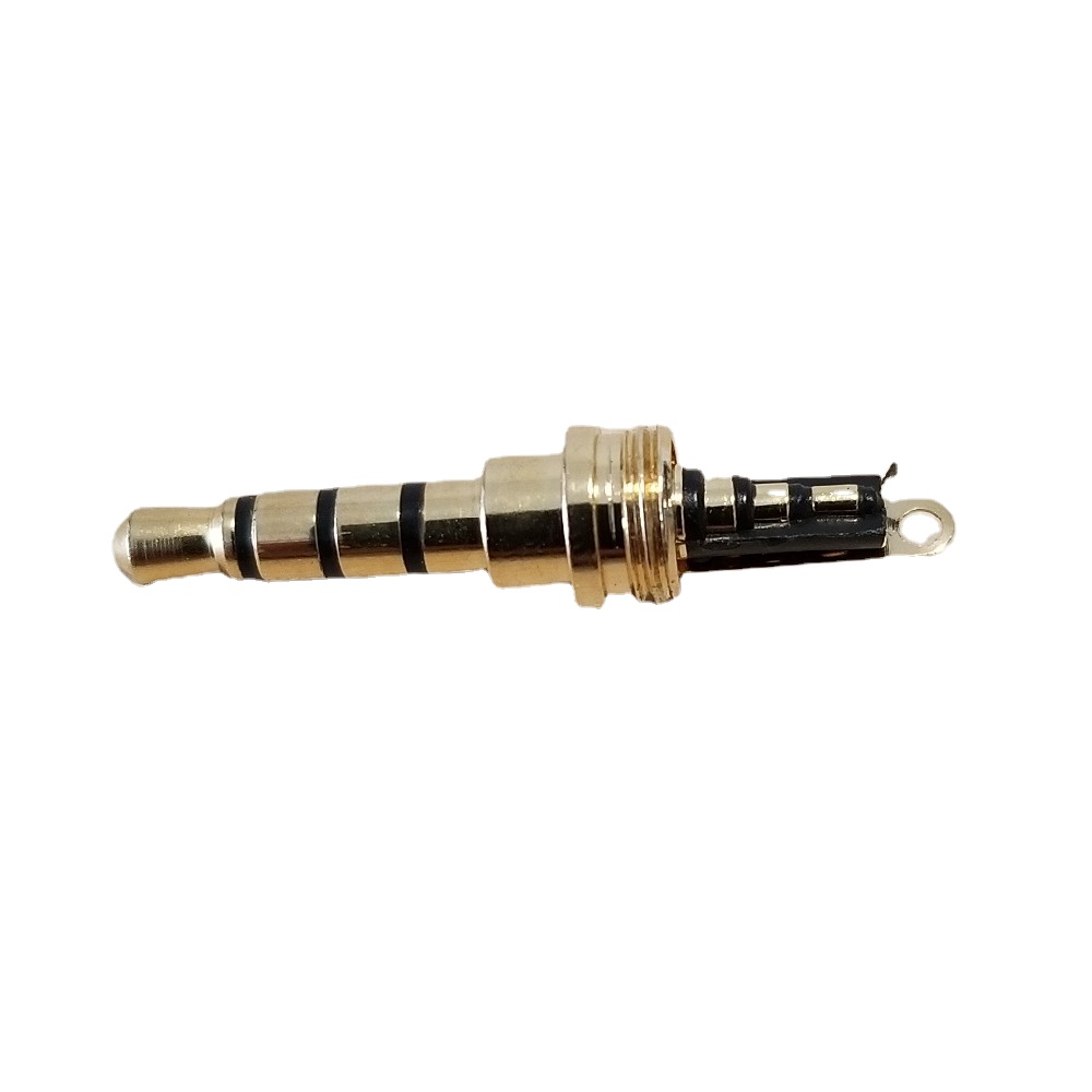 10pcs/lot 4 Pole 3.5mm Plug Male Headphone Jack 3.5 mm Audio Connector For 4mm Cable Adapter