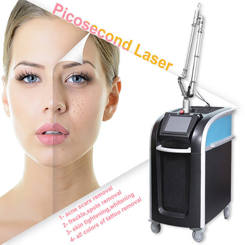 Pico Q Switched Nd Yag Laser 1064nm 532nm Picosecond Laser Tattoo Removal Machine Pore Remover Blood Vessels Removal Pigmentation Correctors Beauty Eq