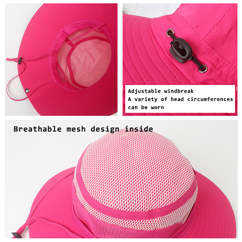 Stingy Brim Hats Summer UV Protection Sun Hat Unisex Breathable Mesh Fisherman Travel Multifunction Portable and Foldable Cap 230427