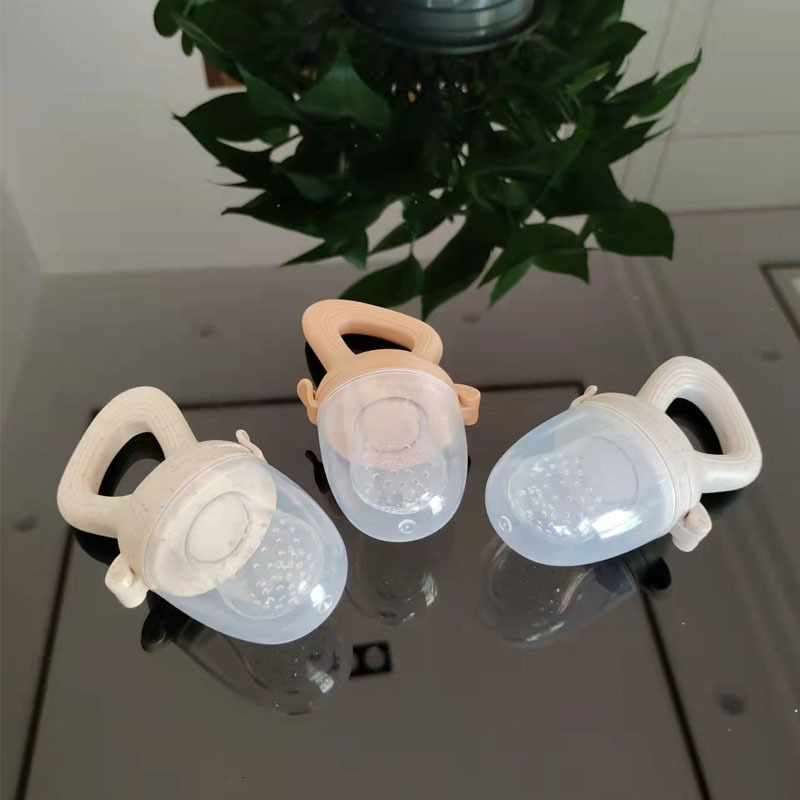 Baby Bottles# Silicone Fruit Feeder Pacifier Food Vegetable Supplement Soother Infant Nibber Teether with Cover Feeding Items 230427