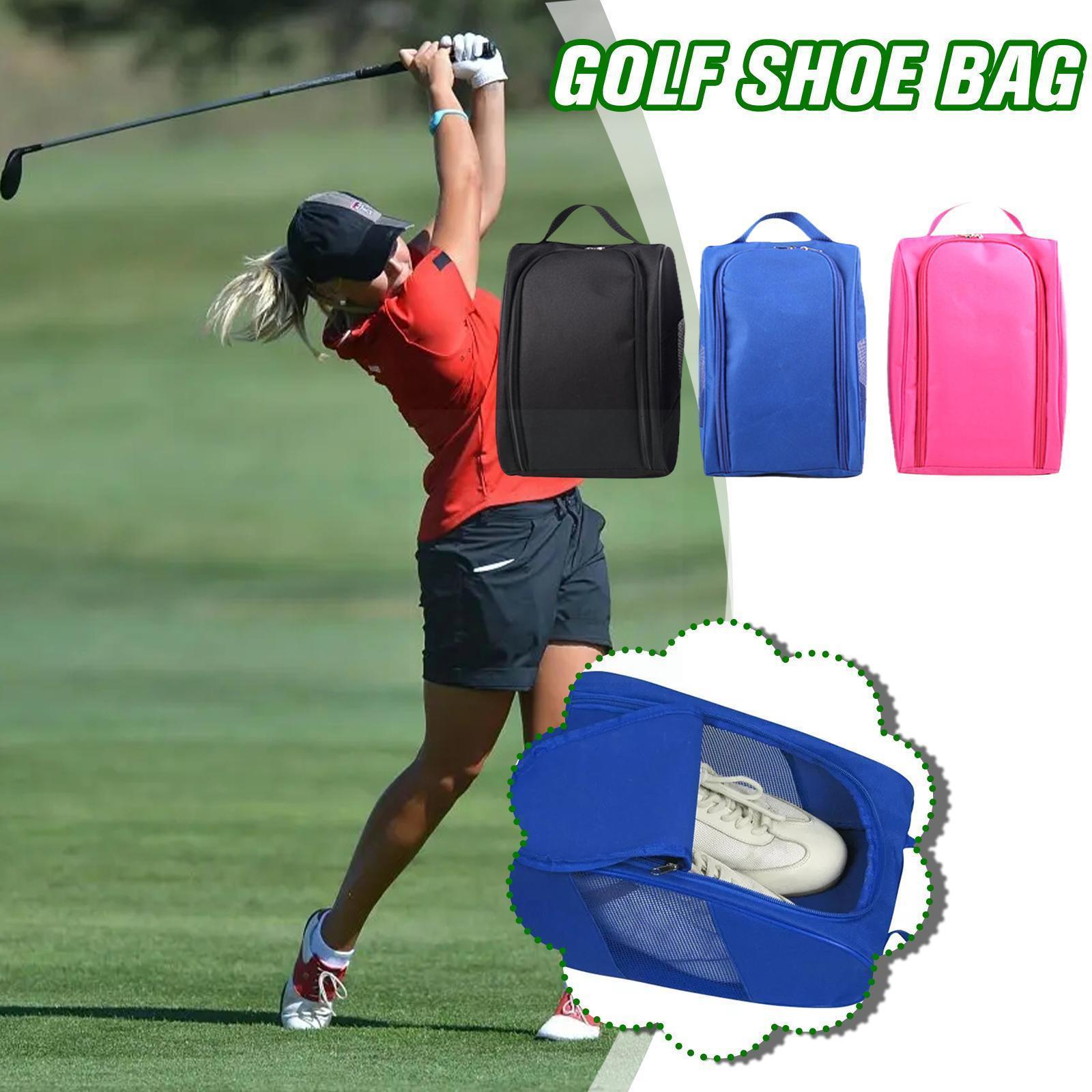 Outdoor Bags Portable Golf Shoe Bag Oxford Cloth Lightweight Golf Outdoor Color Organization Pouch Shoe Accessories Sport 230428
