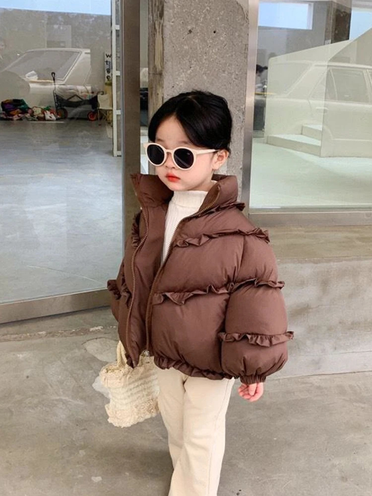 Clothing Sets Girls Thickened Cotton Jacket Winter Bread Clothes For Children From 1 To 12 Years Children s Coat Coats Down 231128