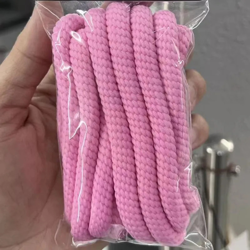 Shoe Parts Accessories Bold 1 cm thread Round Shoelaces Canvas White Shoes lace Men Fshion INS Casual Sports Skateboard Bread 231127