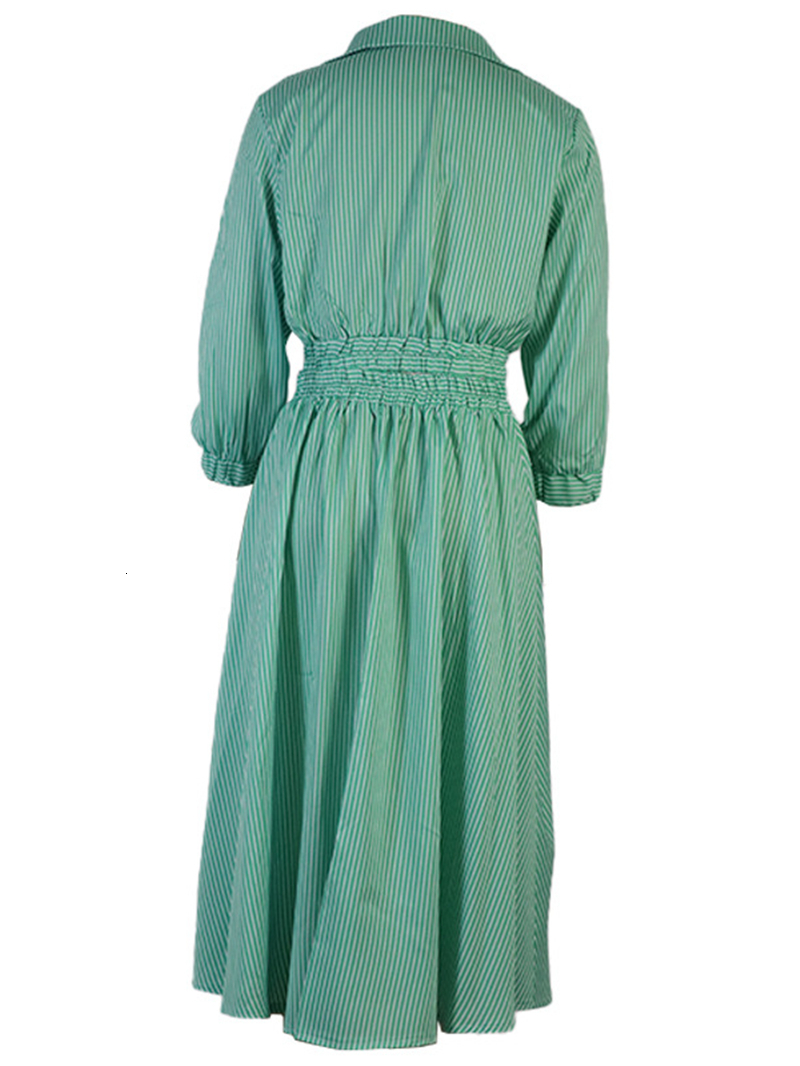 Two Piece Dress Striped Print Skirt Sets for Women Two Piece Set Autumn Clothes Turn Down Collar Blouse Crop Top and Skirts Suits Casual Outfits 23042