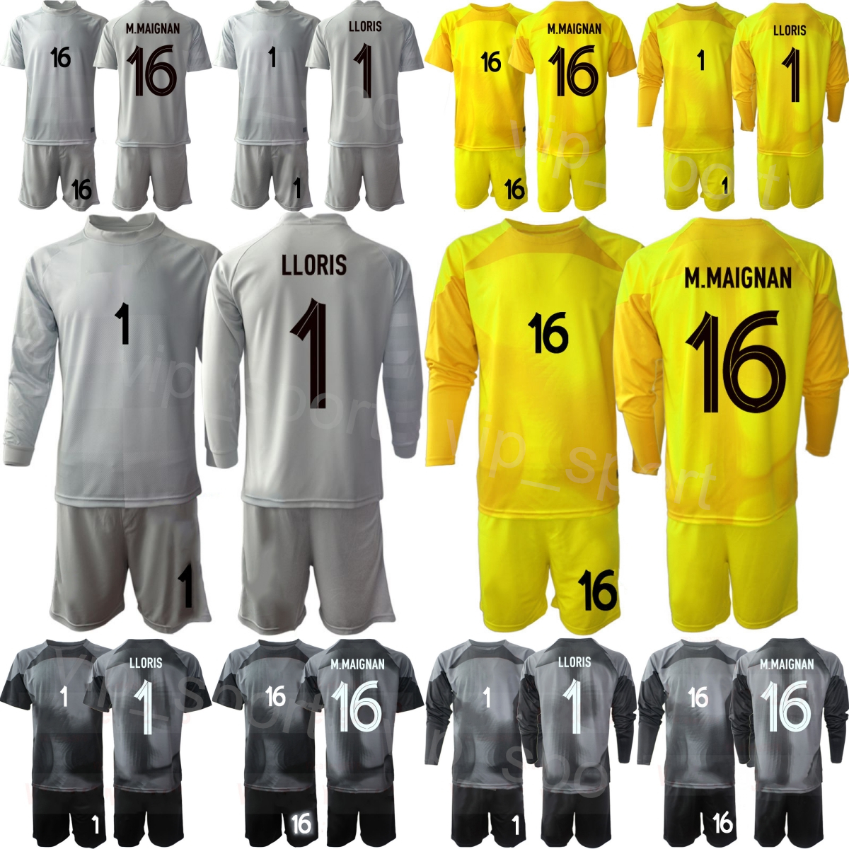 National Team Goalkeeper French Youth Hugo Lloris Jersey Soccer 22-23 Set GK Long Sleeve Steve Mandanda Alphonse Areola Mike Maignan Peyraud-Magnin Football Shirt