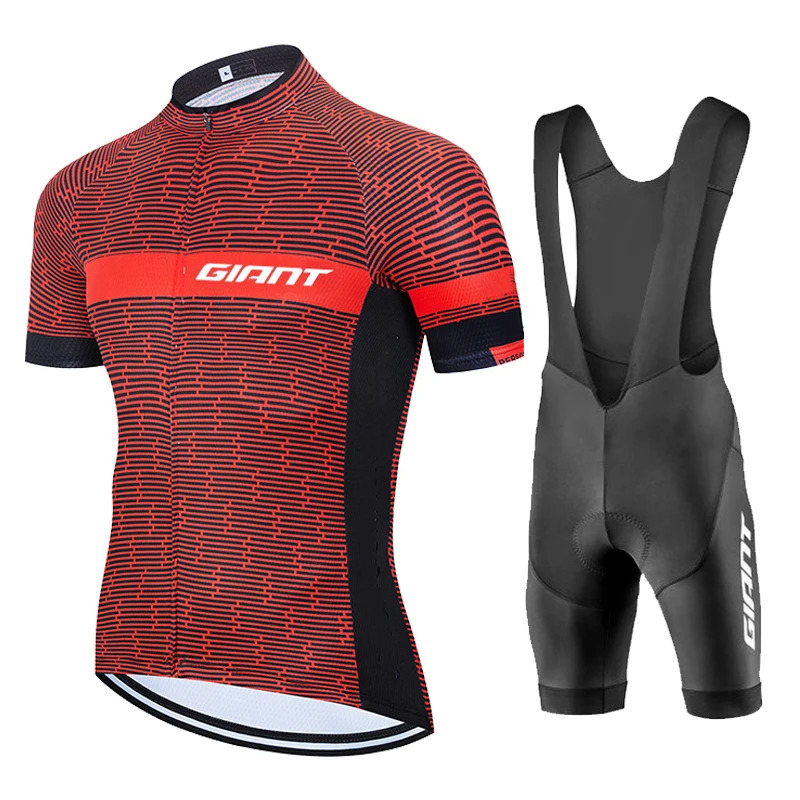 Cycling Jersey Sets Set GIANT Mens Summer Short Sleeve MTB Bicycle Uniform Ropa Ciclismo Maillot Clothing Suit 231127