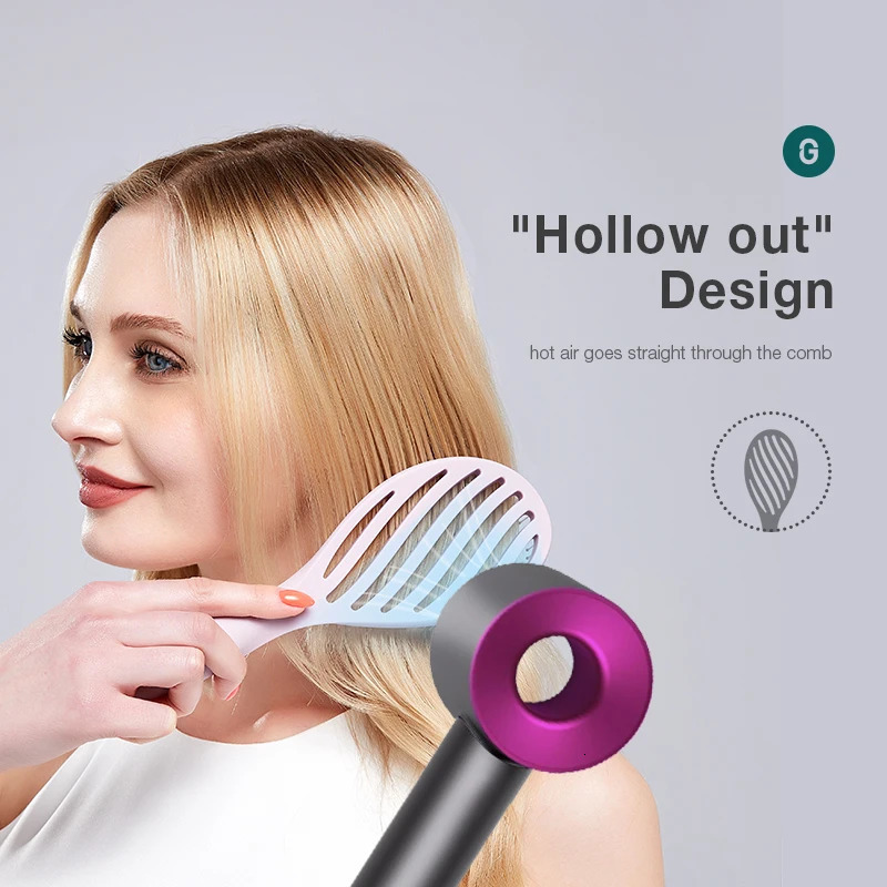 Hair Brushes MR.GREEN Hollow Out Hair Brush Scalp Massage Combs Hair Styling Detangler Fast Blow Drying Detangling Tool Wet Dry Curly Hair 231128