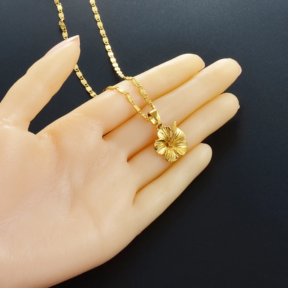 Chokers Anniyo Hawaiian Flower Pendant Necklace Marshallese Kiribati Guam Micronesia Chuuk Pohnpei Jewelry Weeding Products 239606 231127