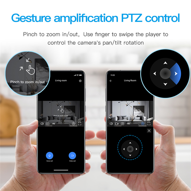 Smart WIFI Camera with 2.8 Inch Screen 1080P Two-way Audio AI Video Call Baby Monitor CCTV Surveillance Security Wireless Camera