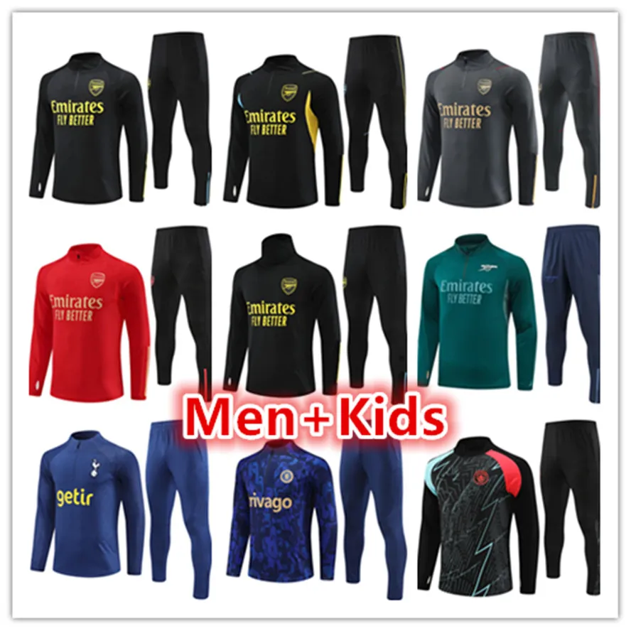 2023 2024 Arsen PEPE SAKA soccer tracksuit Gunners training suit set 22 23 24 ODEGAARD TIERNEY Men Kids football tracksuits survetement chandal jogging kits