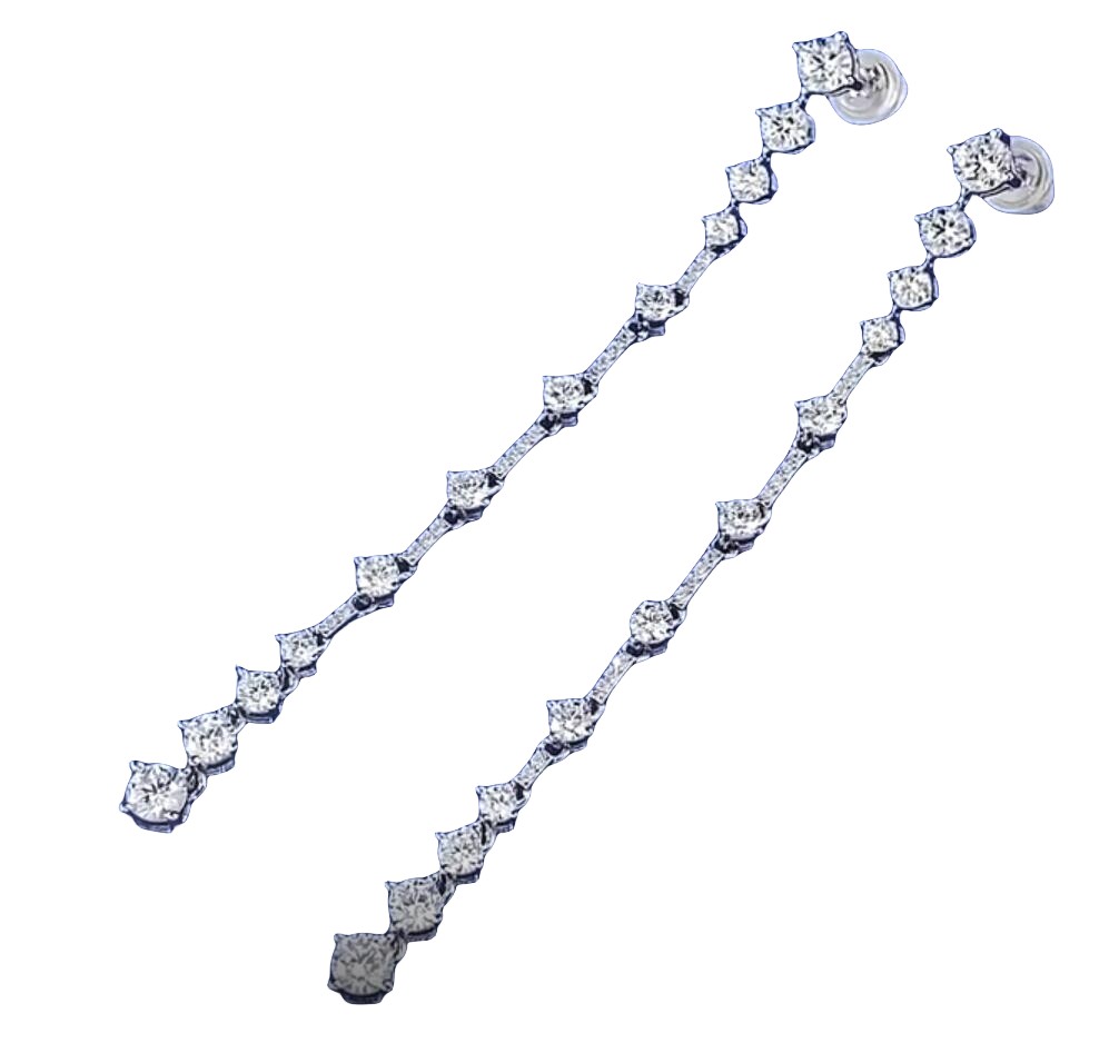Sterg Sier Moissanite Dangle Earrings: Timeless Elegance for Women
