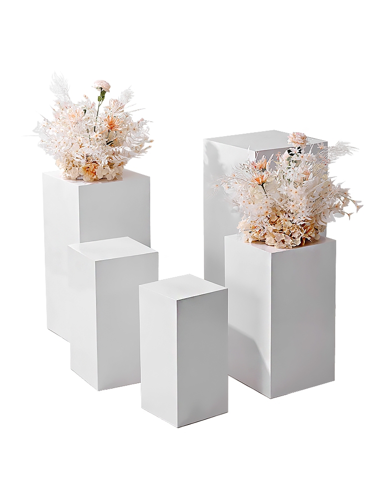 10pcs Wedding Decoration White Column Dessert Table Banquet Mall Store Display Window Centerpiece Aisle Backdrops Flower Vase Feast Cake Fruits Holder