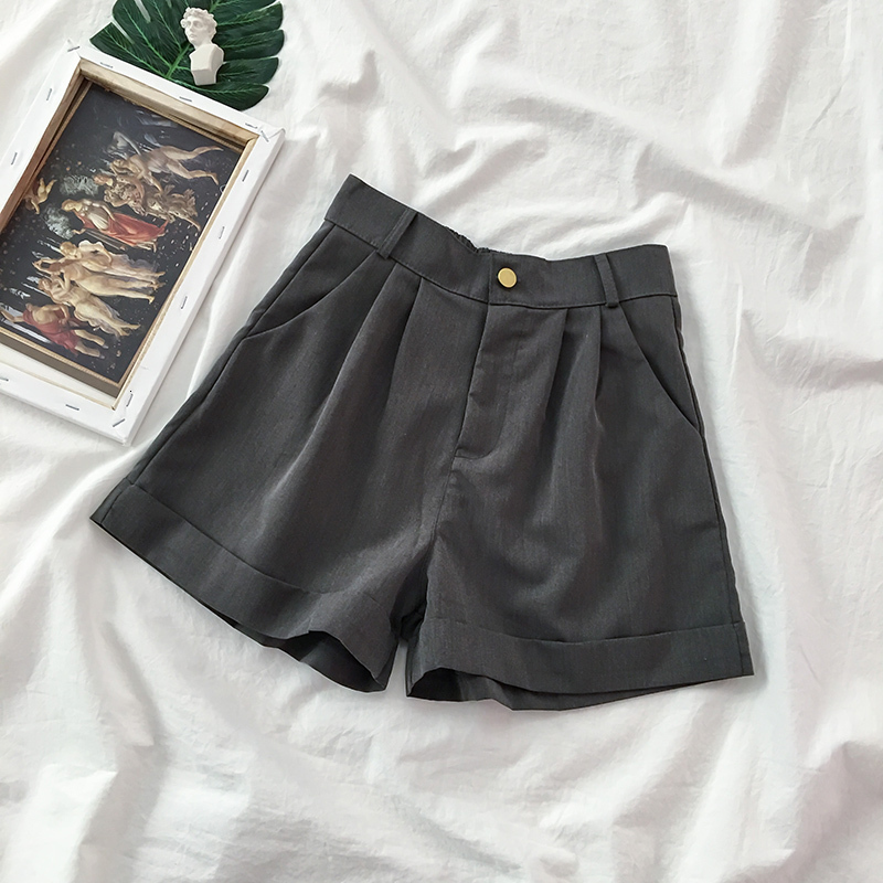 Women's Shorts High Waisted Shorts Women Simple Japanese Style Chic Casual Soft Daily Ladies Trousers Basic Loose Ins Woman Bottom All-match 2304