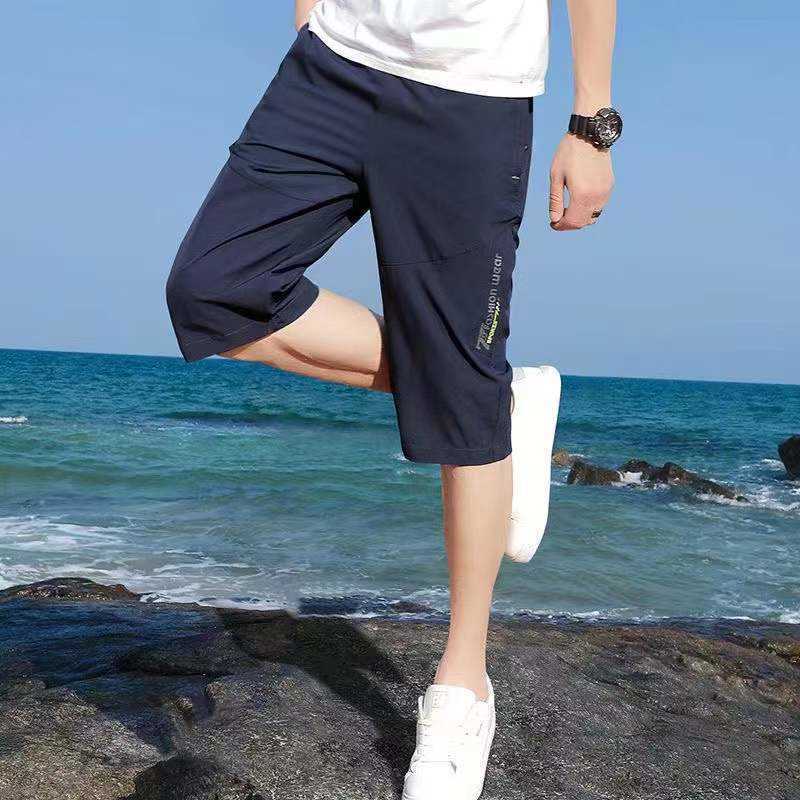 Men's Pants Capris Men's Summer Shorts Loose Fashion Brand Big Shorts Straight Leg Sports Outwear Ice Silk Thin Casual Pantsup
