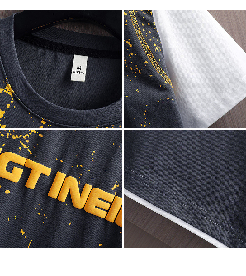 Men's Tracksuits Mens Two Piece Set Summer Casual Tracksuit Fashion Harajuku Short Sleeve T-ShirtsShorts Print Sets Men Streetwear 230428