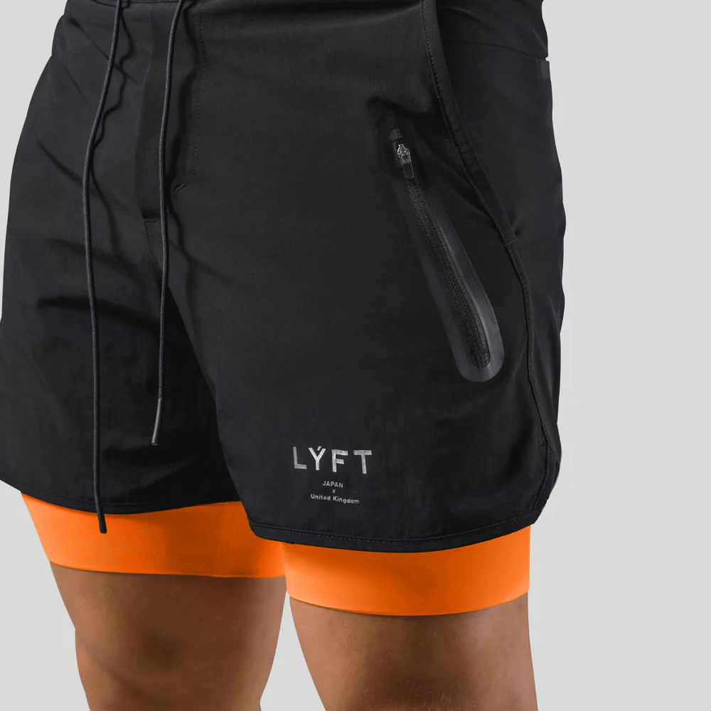 Men's Shorts Street Fashion Shorts Men's2 In1 Double Layer Quick Dry Sports Style Fitness Jogging Workout Men's Casual Shorts 230428