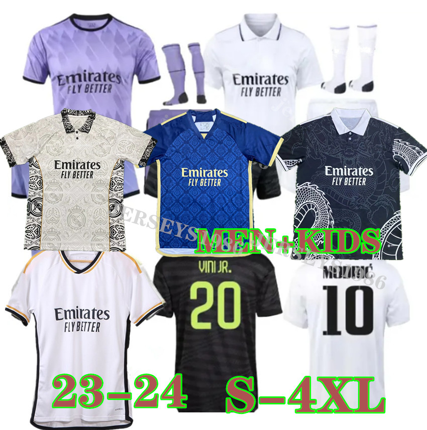 22 23 24 BENZEMA Soccer Jerseys reAL mADRIds 2023 2024 VINI JR kit camiseta CAMAVINGA TCHOUAMENI football shirt kids sets uniform S
22 23 24 BENZEMA Soccer Jerseys reAL mADRIds 2023 2024 VINI JR kit camiseta CAMAVINGA TCHOUAMENI football shirt kids sets uniform S