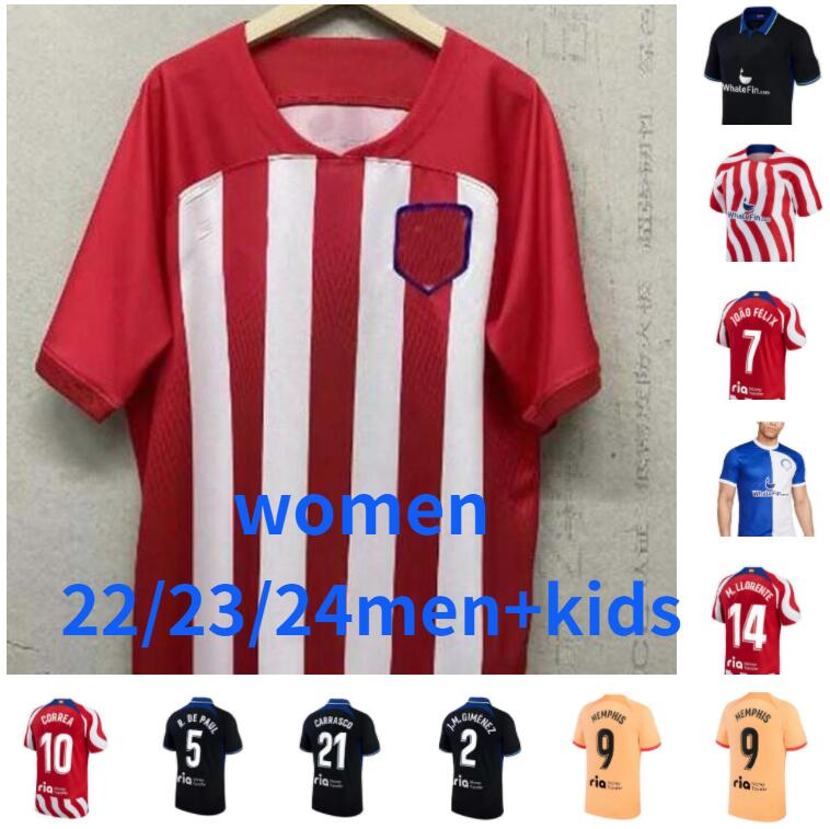 Atletico MadridS soccer jerseys 120th Anniversary 22 23 24 MEMPHIS home 2023 M. LLORENTE Correa camiseta football shirts uniforms away kids kit GRIEZMANN R. DE PAUL
Atletico MadridS soccer jerseys 120th Anniversary 22 23 24 MEMPHIS home 2023 M. LLORENTE Correa camiseta football shirts uniforms away kids kit GRIEZMANN R. DE PAUL