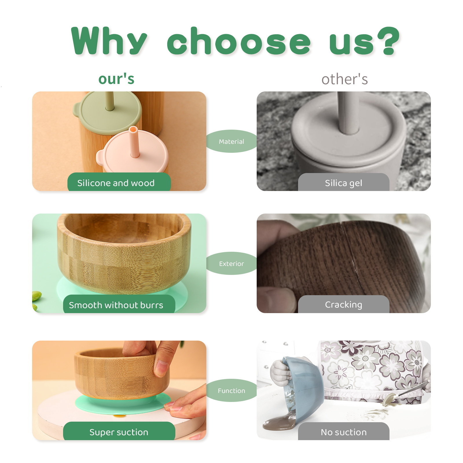 Cups Dishes Utensils 5pc Baby Feeding Tools Set Food Grade Silicone Toddler Bibs Bamboo Wooden Dinner Plate Bowls Straw Cup Tableware Stuff Baby Gift 