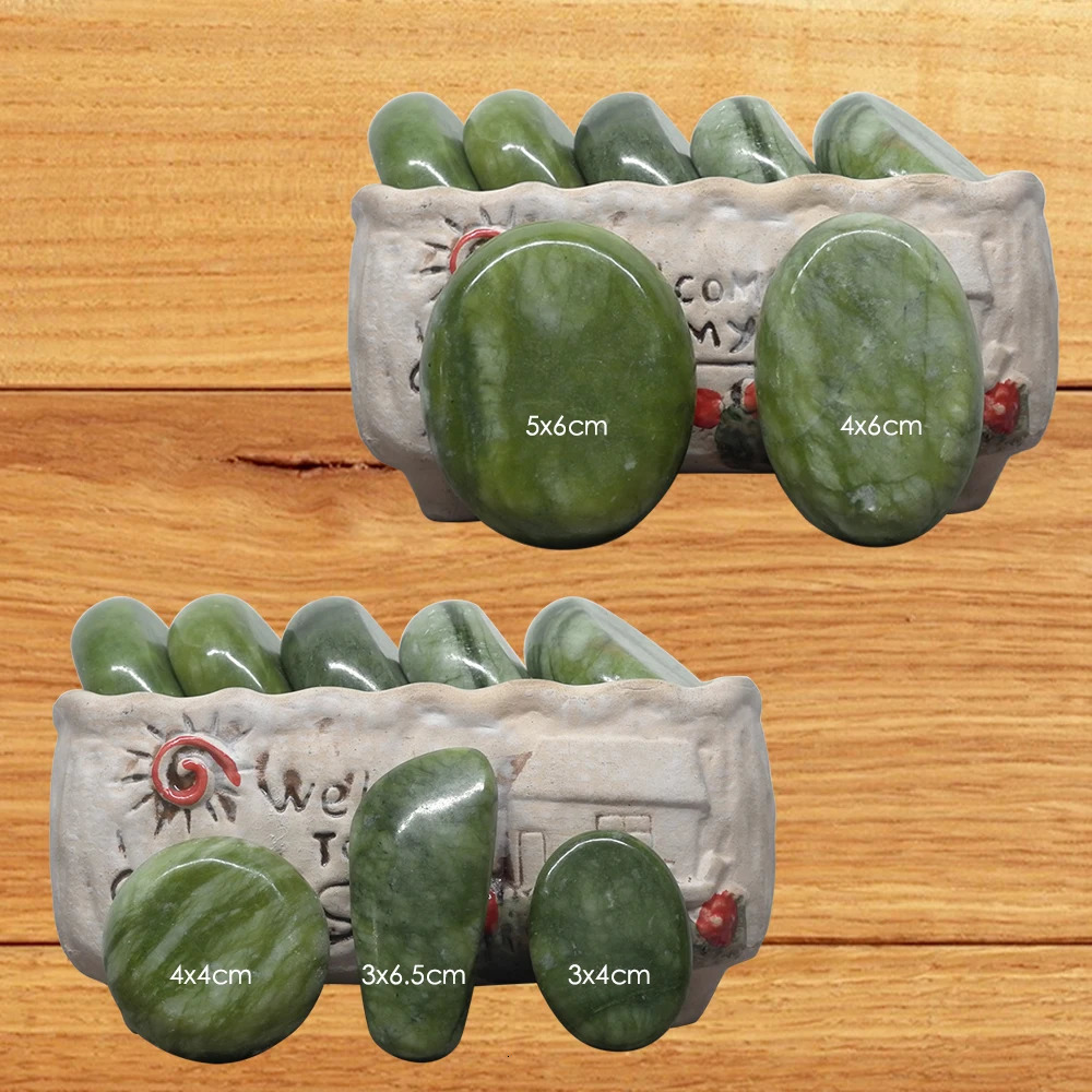 Full Body Massager Tontin Jade glaze stone massage Set massager back massageador Health Care stones for massage spine basalt lava stone spa 231128