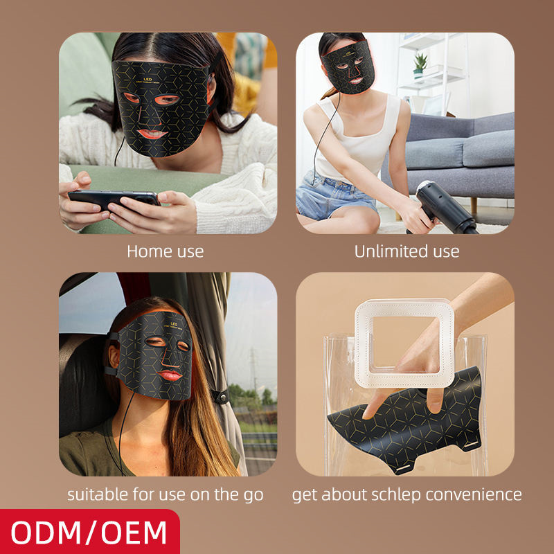 Photon Skin Rejuvenation Beauty Instrument Flexible silicone infrared Mask Skin Care Red Light Therapy Led Face Mask