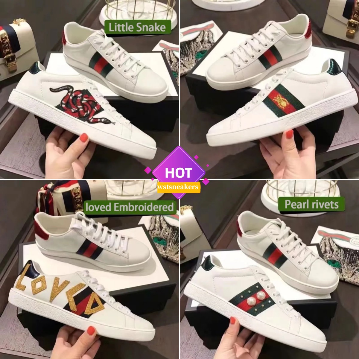 Designer sneakers Ace Bee Snake Casual Shoes Fashion Luxury Gold White Green Red Stripe Italy Tiger Snake Trainers Bee Embroidered Walking Sports Ace PU Sneakers
Designer sneakers Ace Bee Snake Casual Shoes Fashion Luxury Gold White Green Red Stripe Italy Tiger Snake Trainers Bee Embroidered Walking Sports Ace PU Sneakers