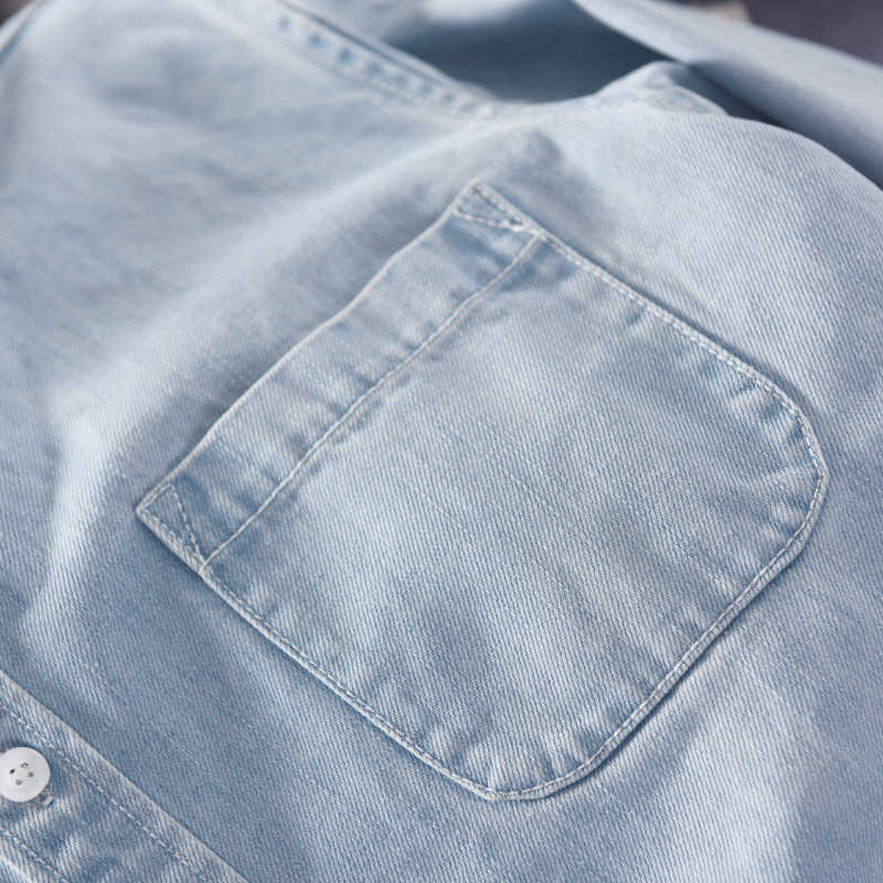 Men's Jackets New Japanese Fashion Youth Shirt Jacket Men's Casual Long Sleeve Denim Shirt Men's Coatljk
