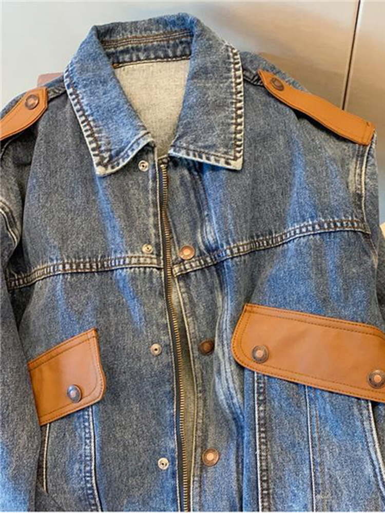 Women's Jackets Spring Vintage Denim Jacket Women Fashion Autumn Loose Harajuku BF Casual Streetwear Jeans Coat 230428
