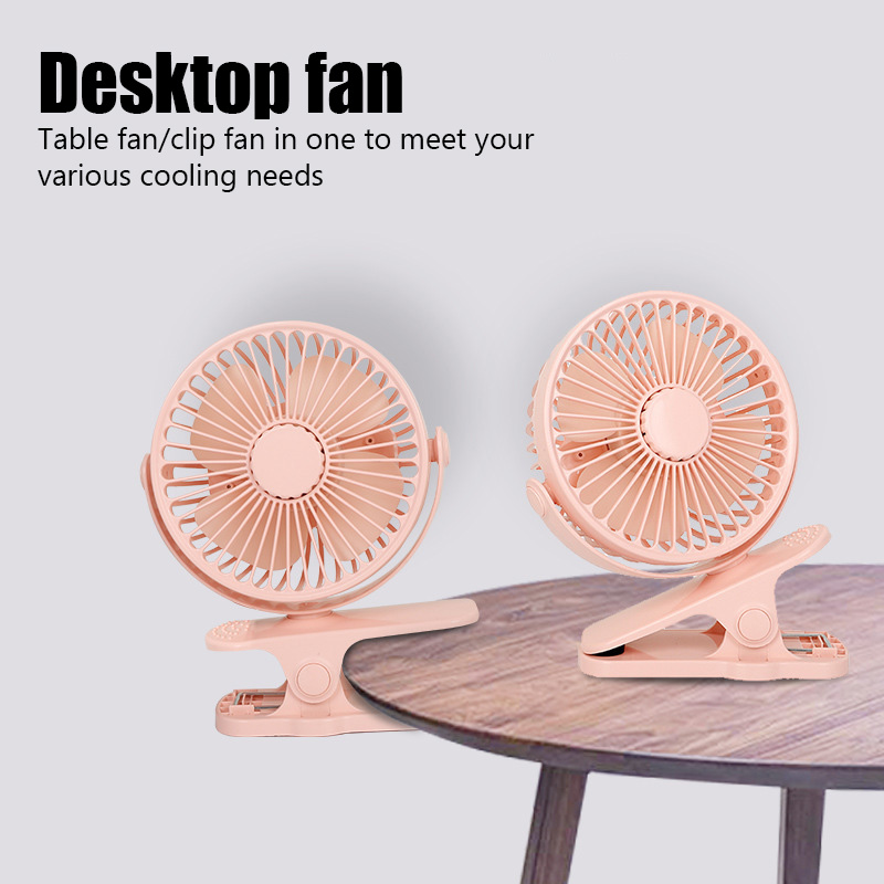 Portable Mini Hand Clip Fan USB Rechargeable Quiet Desktop Electric Fan High Quality Student Dormitory Small Cooling Ventilador
