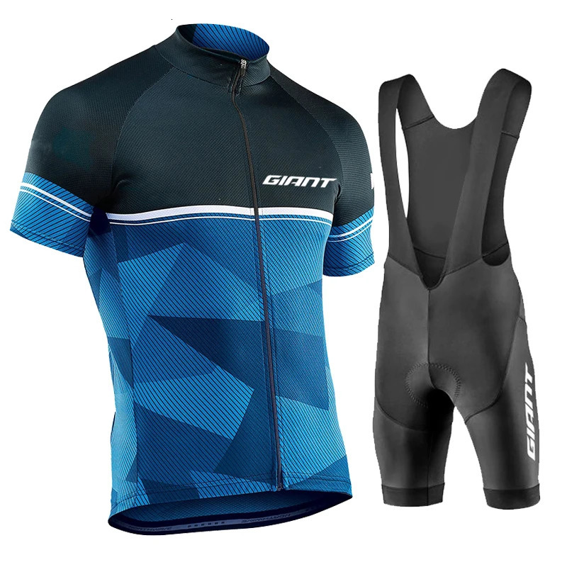 Cycling Jersey Sets Set GIANT Mens Summer Short Sleeve MTB Bicycle Uniform Ropa Ciclismo Maillot Clothing Suit 231127