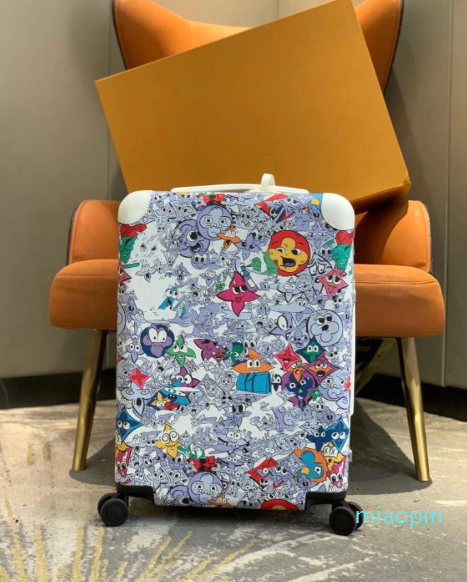 2023-Horizon 55 3D Painted Dots print suitcases designer brand cabin size trolley rolling luggage air boarding travel luggages duffel bags organizer purse
