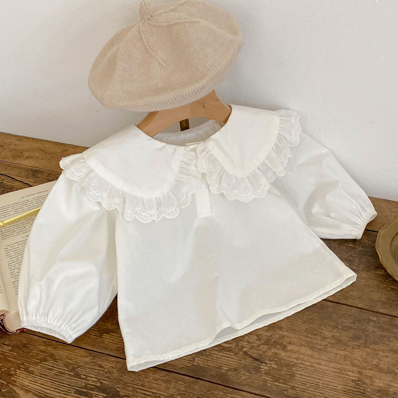 Rompers Spring Summer Toddler Baby Girl Clothes Suit Long Sleeve Cotton ShirtPrinted Strap Shorts Infant Girls Clothing Set 230427