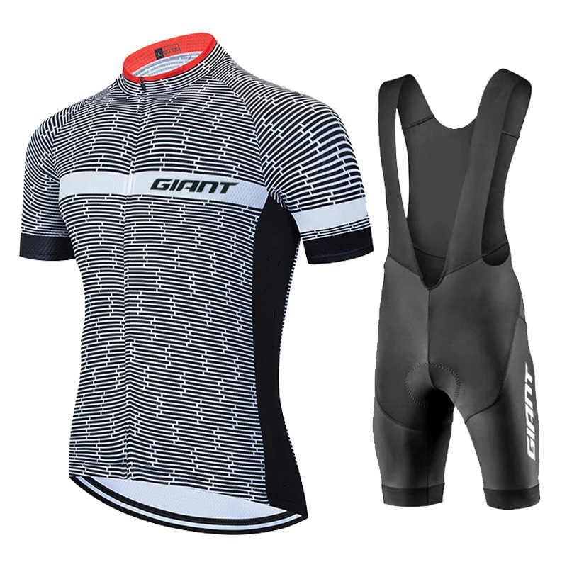 Cycling Jersey Sets Set GIANT Mens Summer Short Sleeve MTB Bicycle Uniform Ropa Ciclismo Maillot Clothing Suit 231127