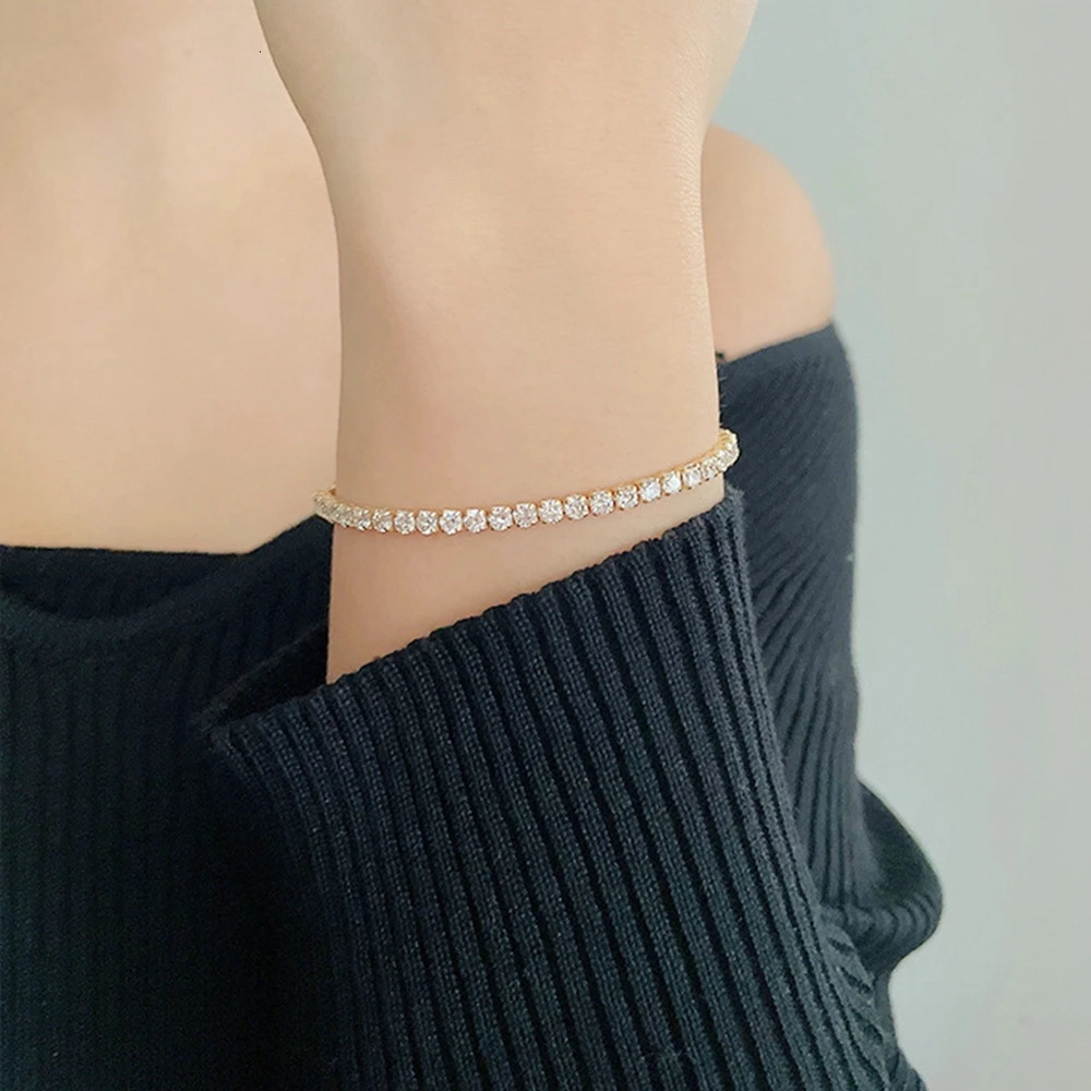 Chain Wong Rain 925 Sterling Silver Lab Sapphire High Carbon Diamonds Gemstone Wedding Tennis Bracelet Bangle Fine Jewelry Wholesale 231128