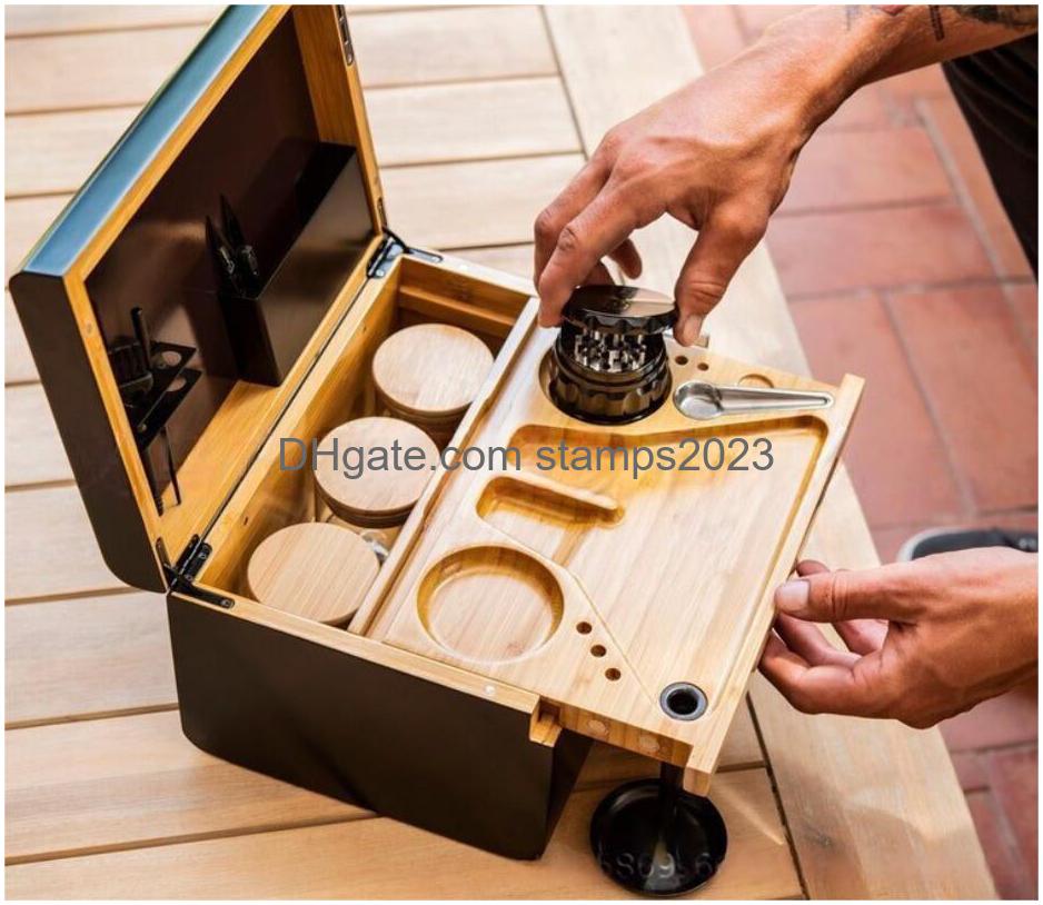 Premium Bamboo Storage Chest Storage box with movable pallets
