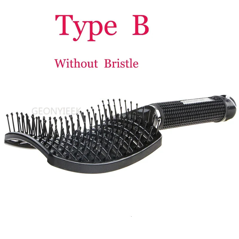 Hair Scalp Massage Comb Bristle Nylon Hairbrush Wet Curly Detangle Anti-Static Hair Brush Professional Salon Hairdressing Style 231128