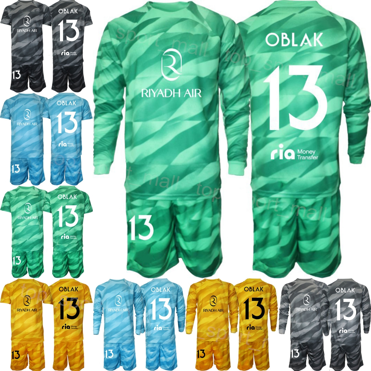 Club Team 23 24 Atletico Madrids Goalkeeper Jan Oblak Jersey Soccer Set Man Kids Long Sleeve Ivo Grbic Antonio Adan David de Gea Thibaut Courtois Football Shirt
