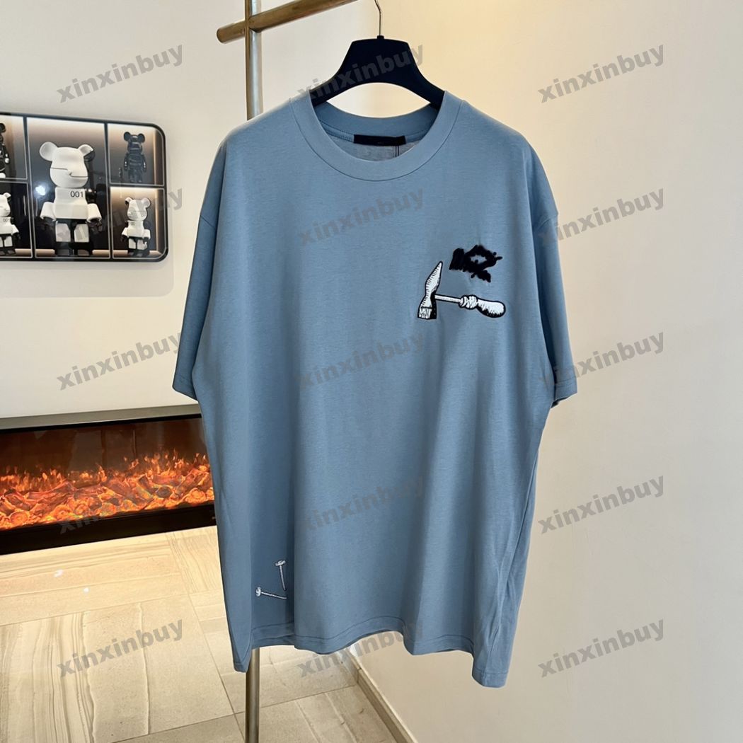 xinxinbuy Men designer Tee t shirt 23ss Multiple tools embroidery 1854 print short sleeve cotton women Black blue S-2XL
xinxinbuy Men designer Tee t shirt 23ss Multiple tools embroidery 1854 print short sleeve cotton women Black blue S-2XL