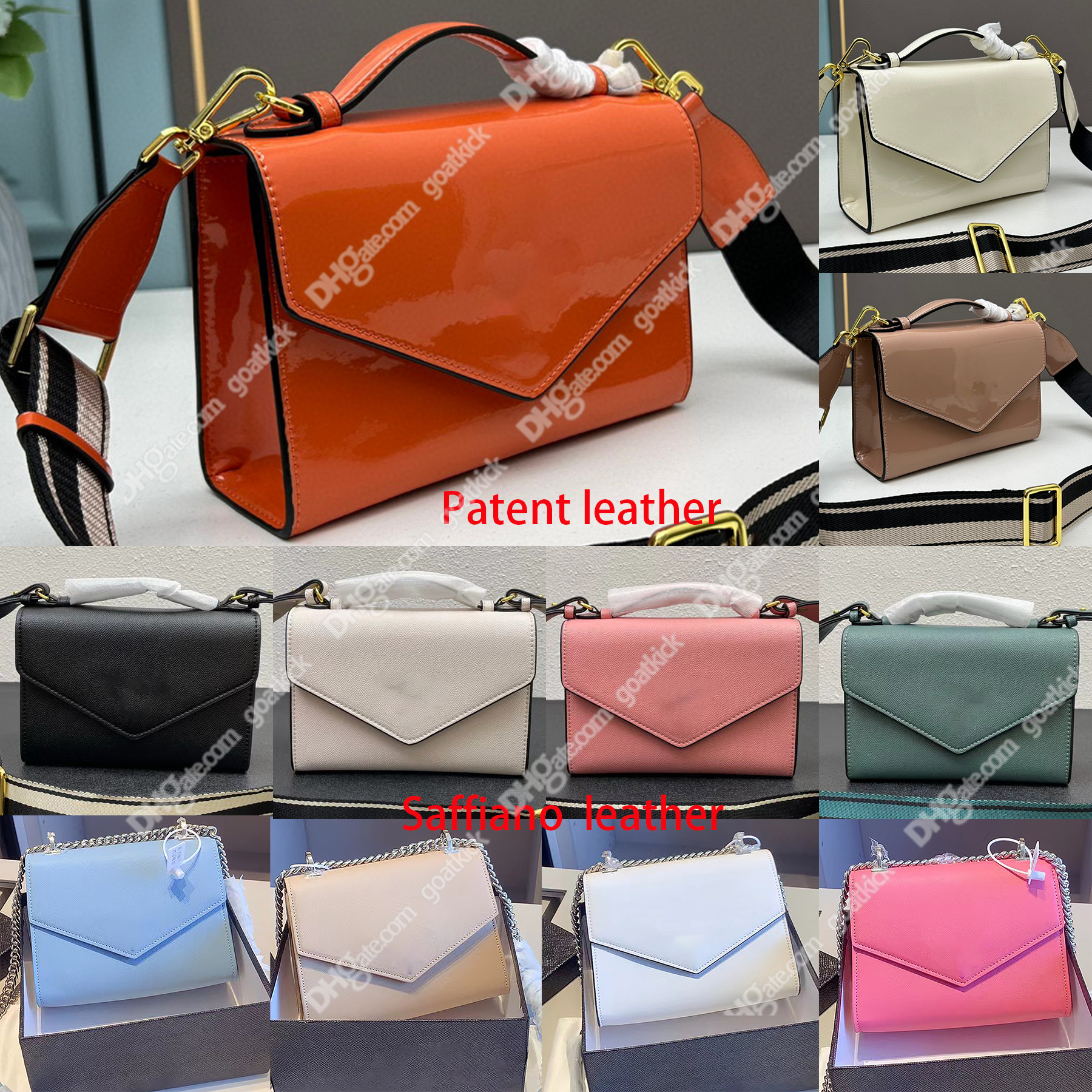 Monochrome Saffiano Leather Bag Shoulder Crossbody Messenger Designers Bag Women Handbags Ladies Wallet Purse Embroidered Logo Purse Luxurys Patent leather, 14
Monochrome Saffiano Leather Bag Shoulder Crossbody Messenger Designers Bag Women Handbags Ladies Wallet Purse Embroidered Logo Purse Luxurys Patent leather, 14